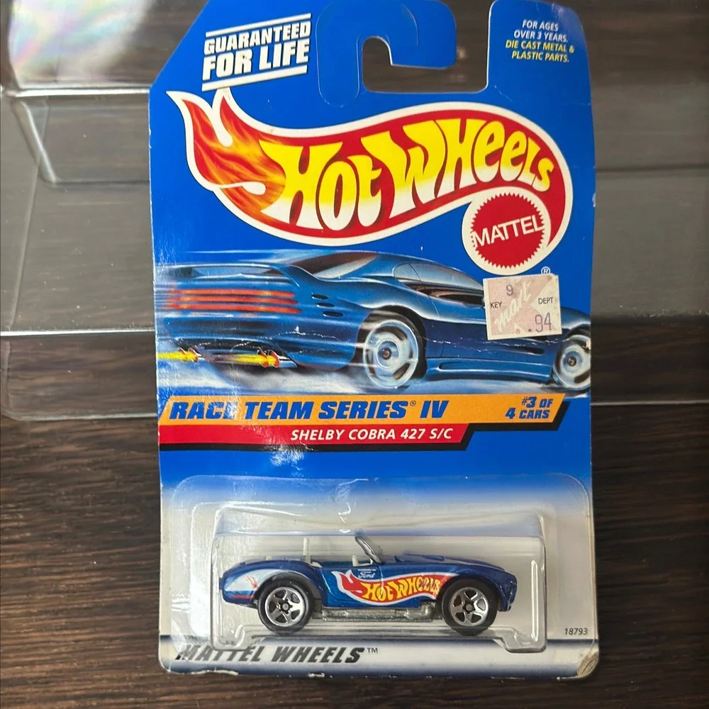 Hot Wheels 1998 Race Team Series IV Shelby Cobra 427 S/C Blue Collector 727